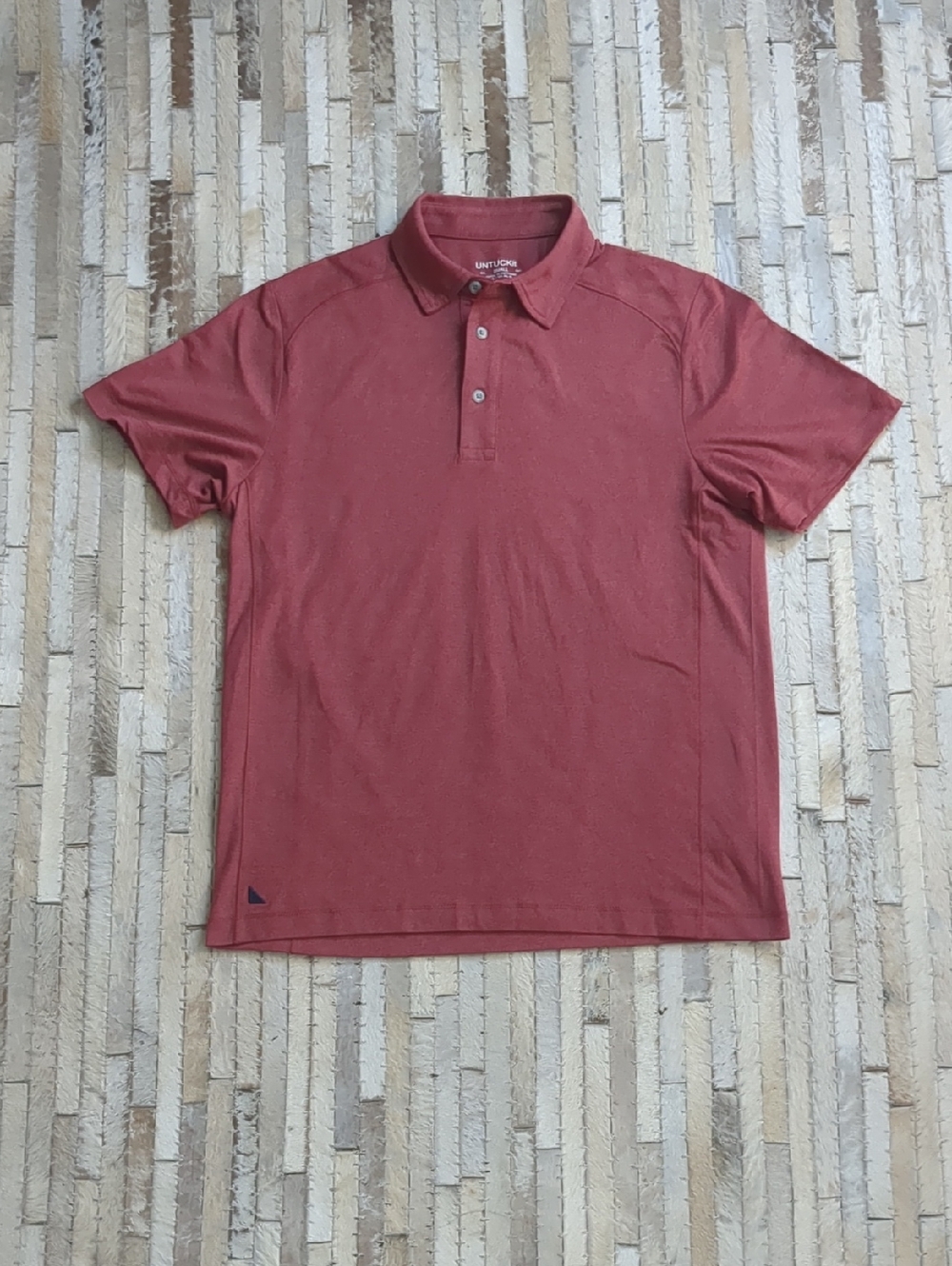 UNTUCKit Men's S Brick Red Performance Polo Shirt
